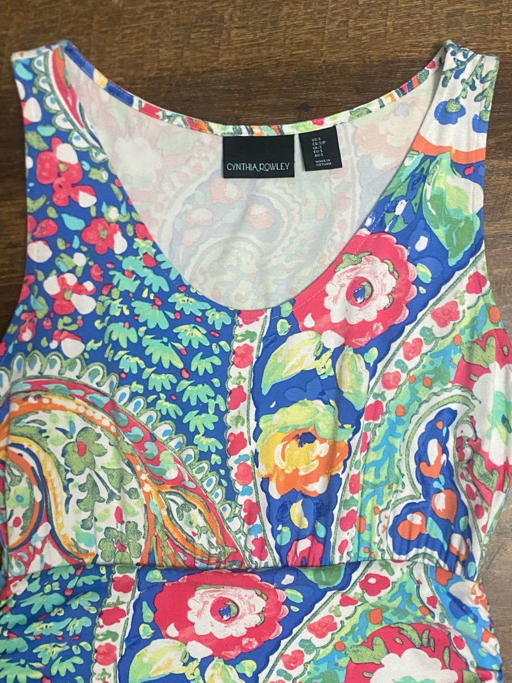 Cynthia Rowley Women’s S Multicolor Sleeveless Maxi Dress - Picture 3 of 7